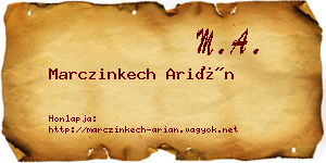 Marczinkech Arián névjegykártya